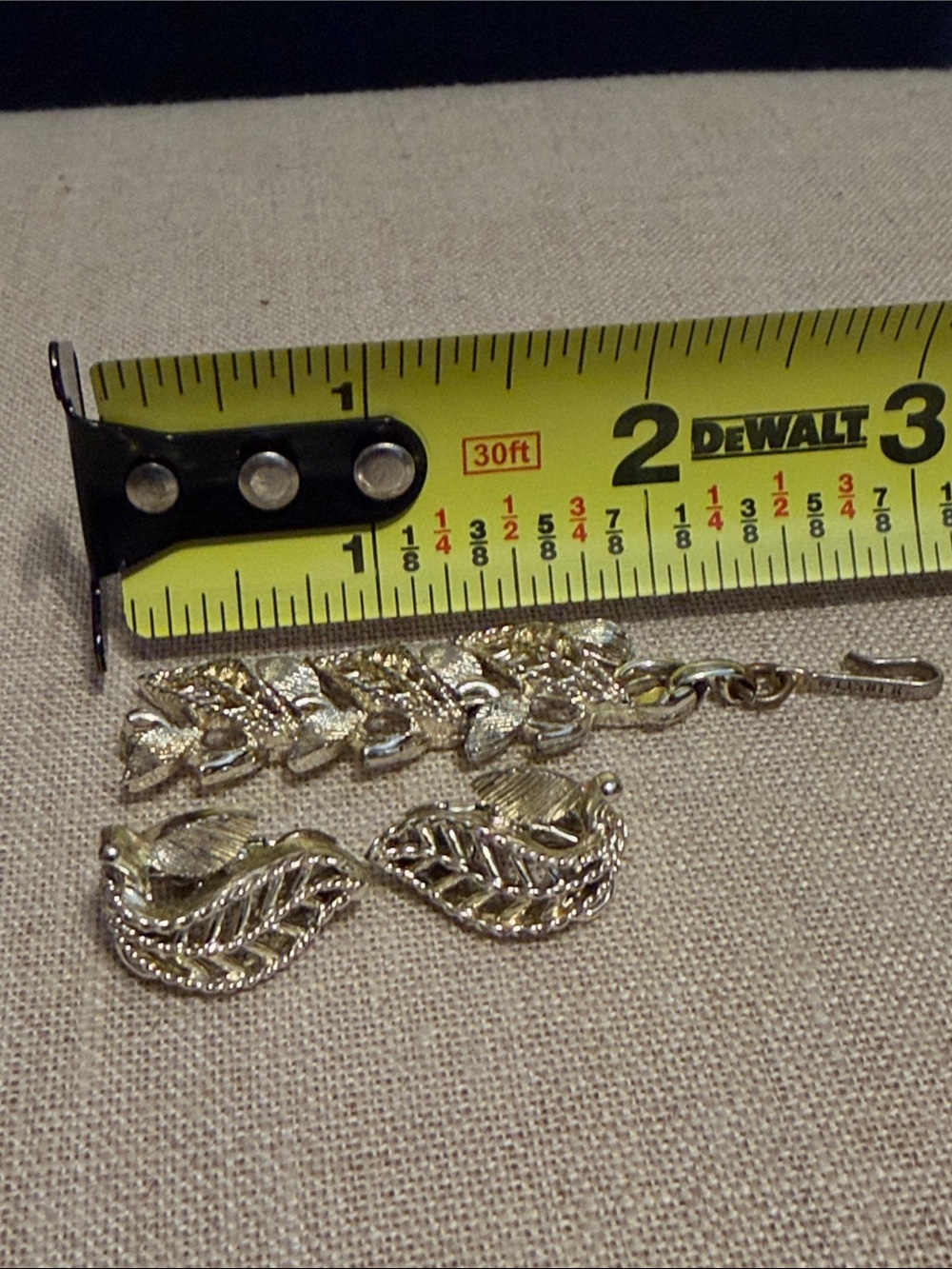 Vintage Gold-Tone Leaf Clip-On Earrings -+ Pendant